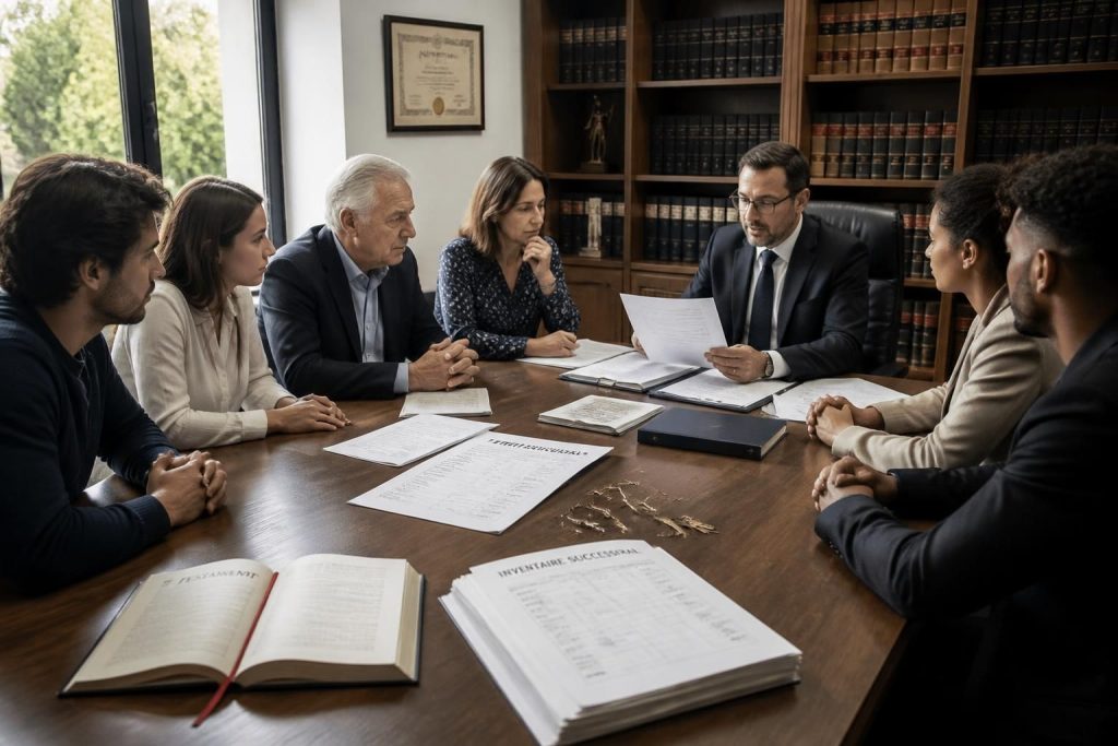 Pourquoi la succession avec inventaire et présence des héritiers obligatoire est-elle essentielle dans le processus successoral ?