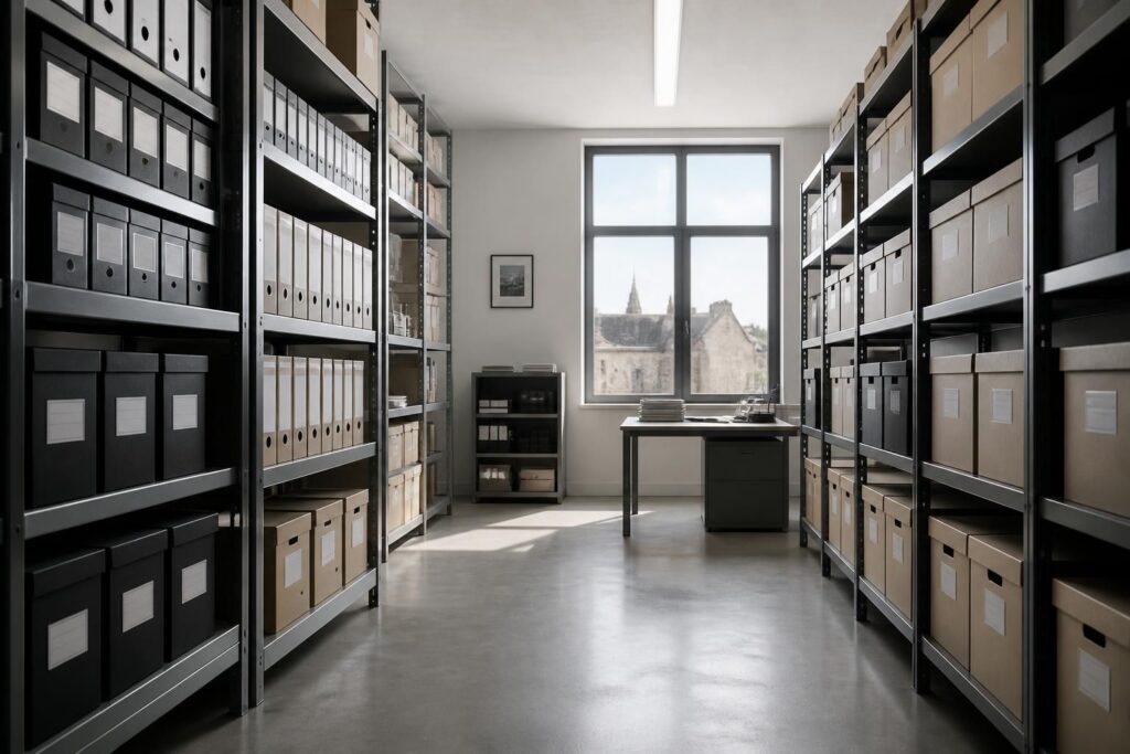 Stockage d’archives papier d’avocat à Morlaix : optimiser le rangement en garde-meuble